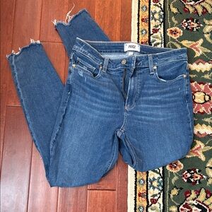 PAIGE Hoxton Ankle Raw-Hem Jeans